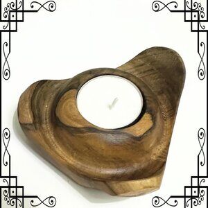 Candlestick made of natural Carpathian wood Rustic walnut wood candle holders